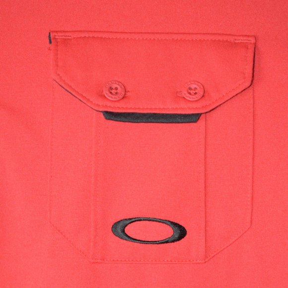 Oakley Polo Short Sleeve Shirt Size Large – Red - Picture 6 of 7